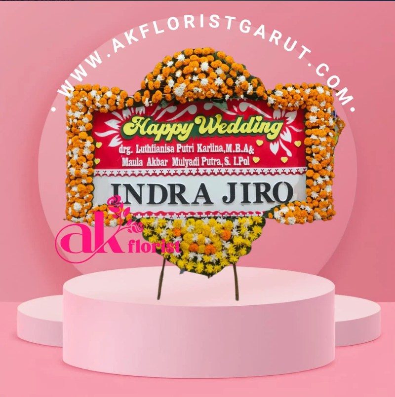 Bunga Papan Happy Wedding v2